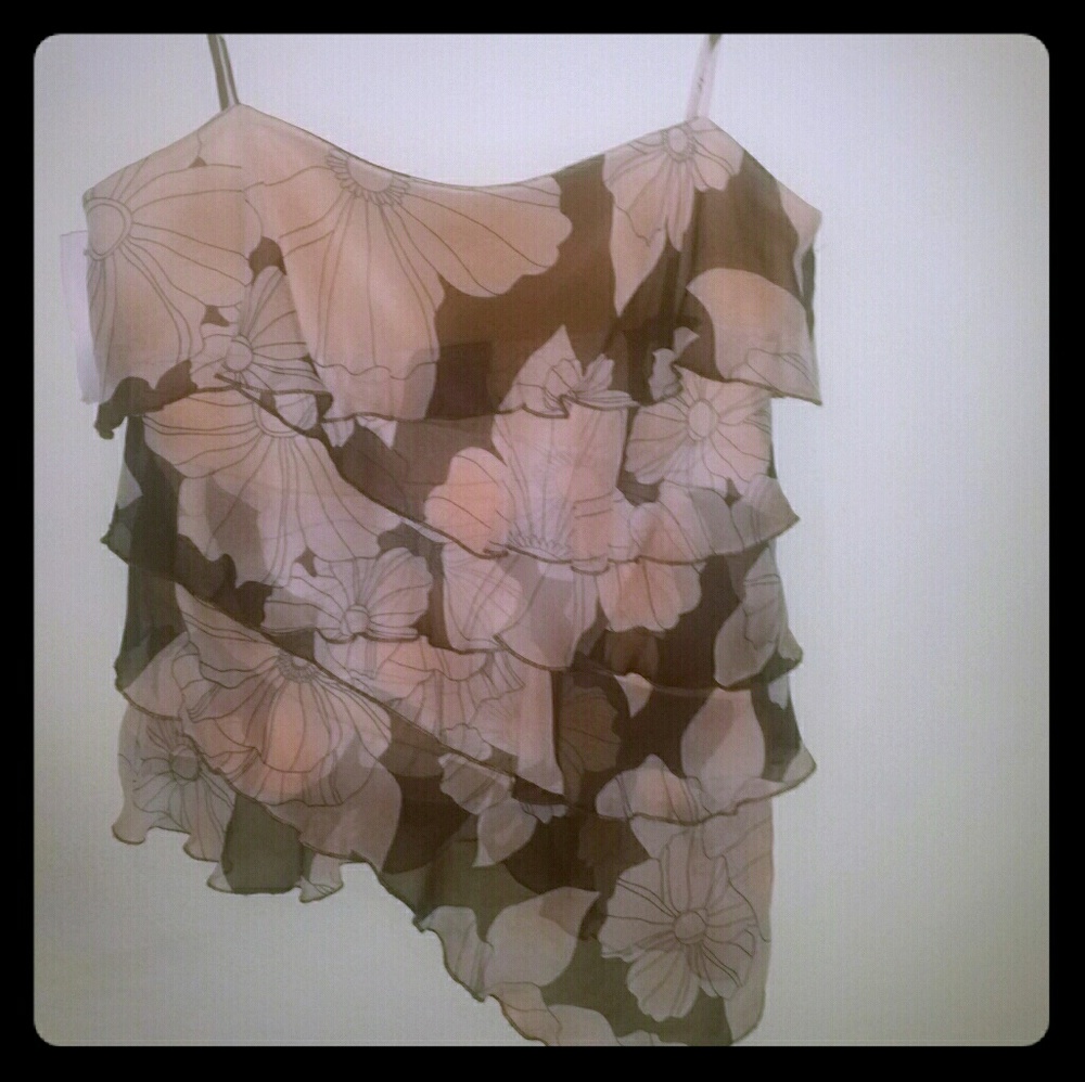 BCBG Maxazria Camisole top (pink & brown)